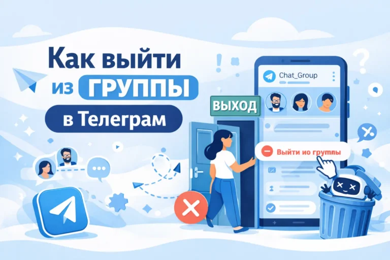 как выйти из группы в телеграм