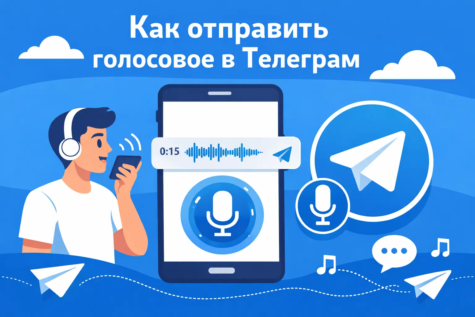 как отправить голосовое в телеграм