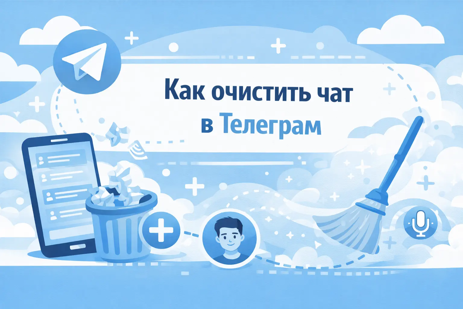 как очистить чат в телеграм