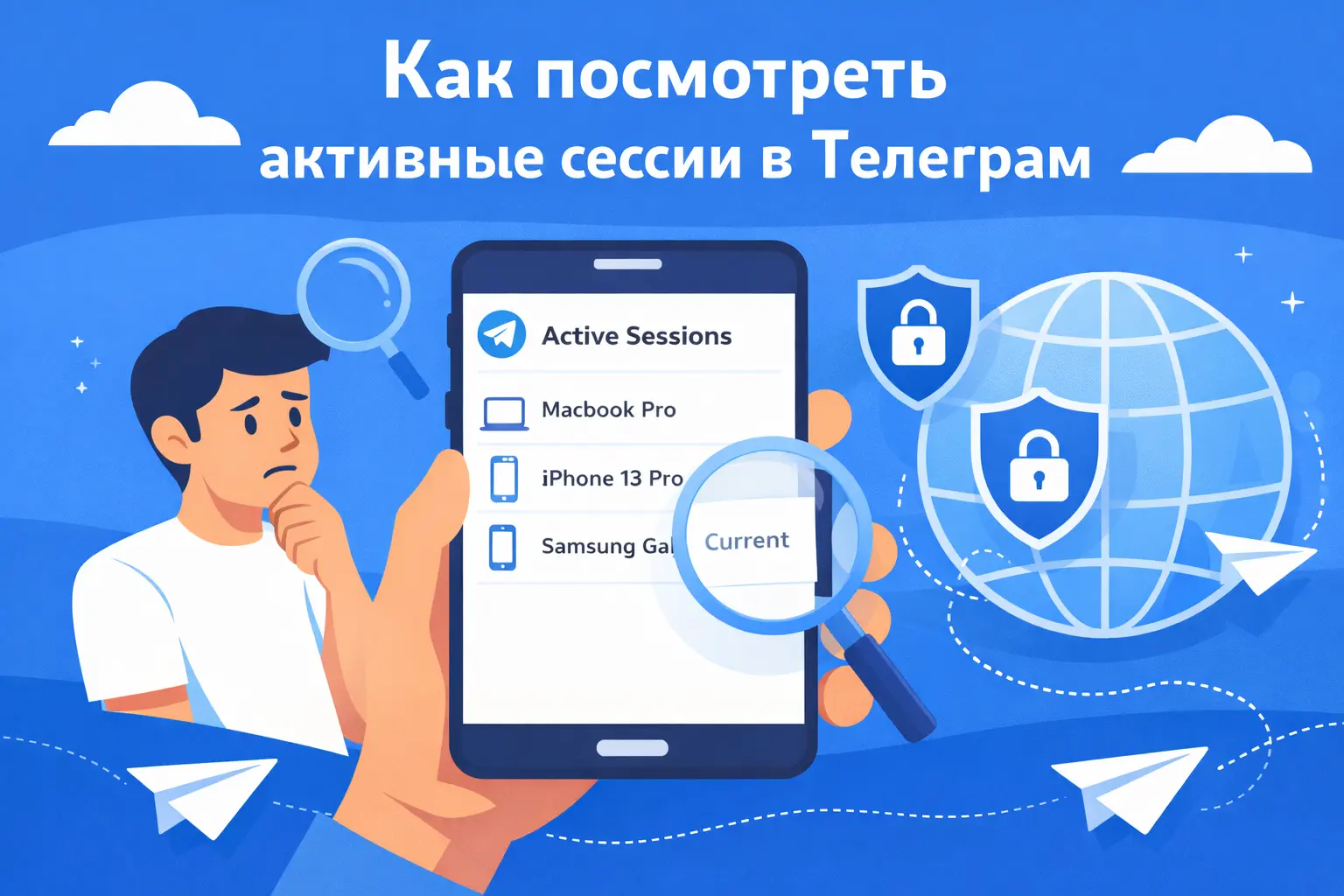 как посмотреть активные сессии в телеграм