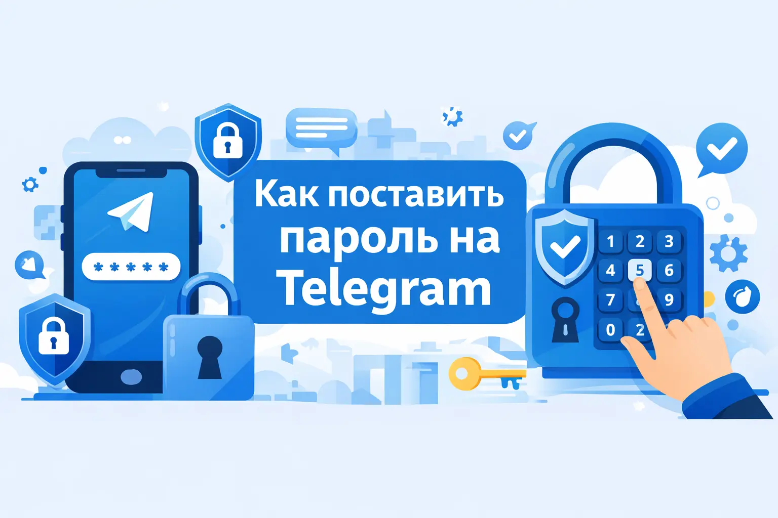 как поставить пароль на телеграм