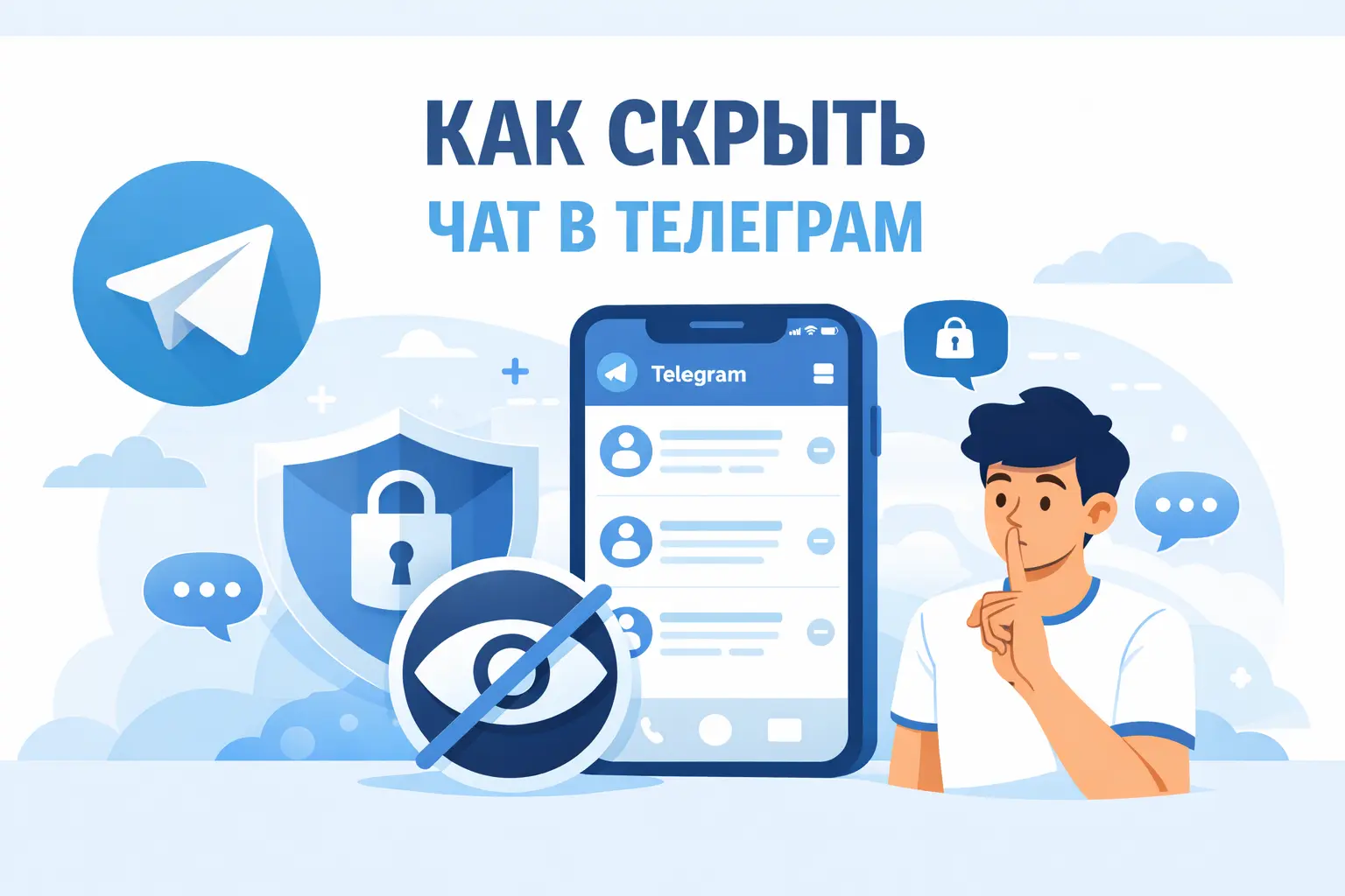 как скрыть чат в телеграм