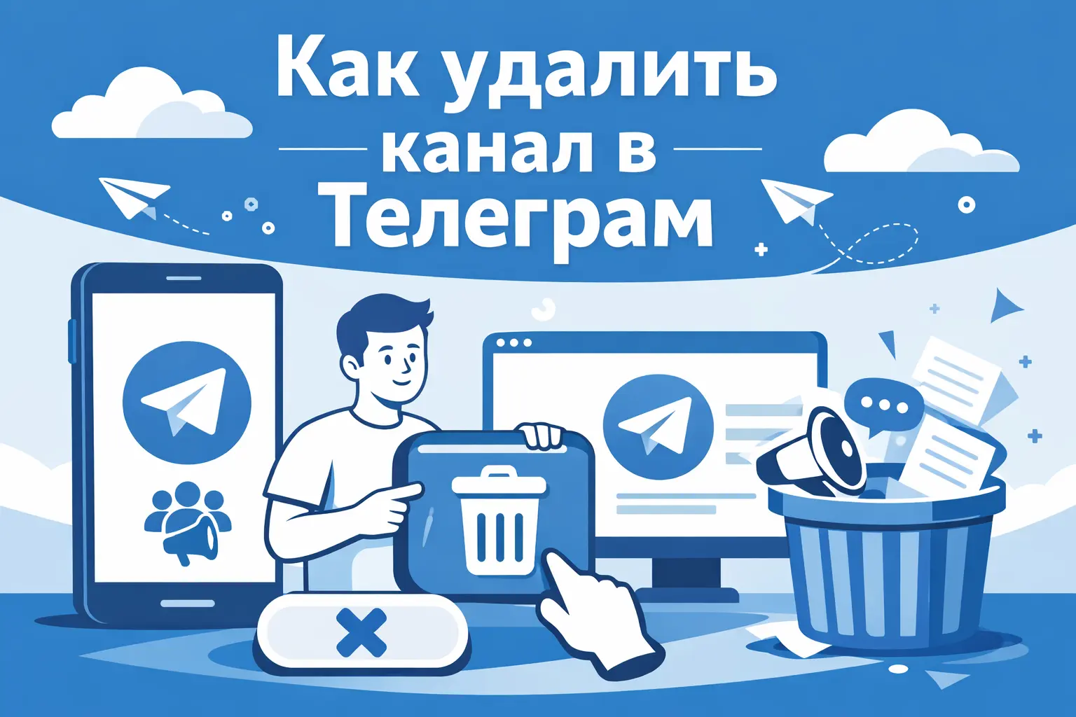 как удалить канал в телеграм