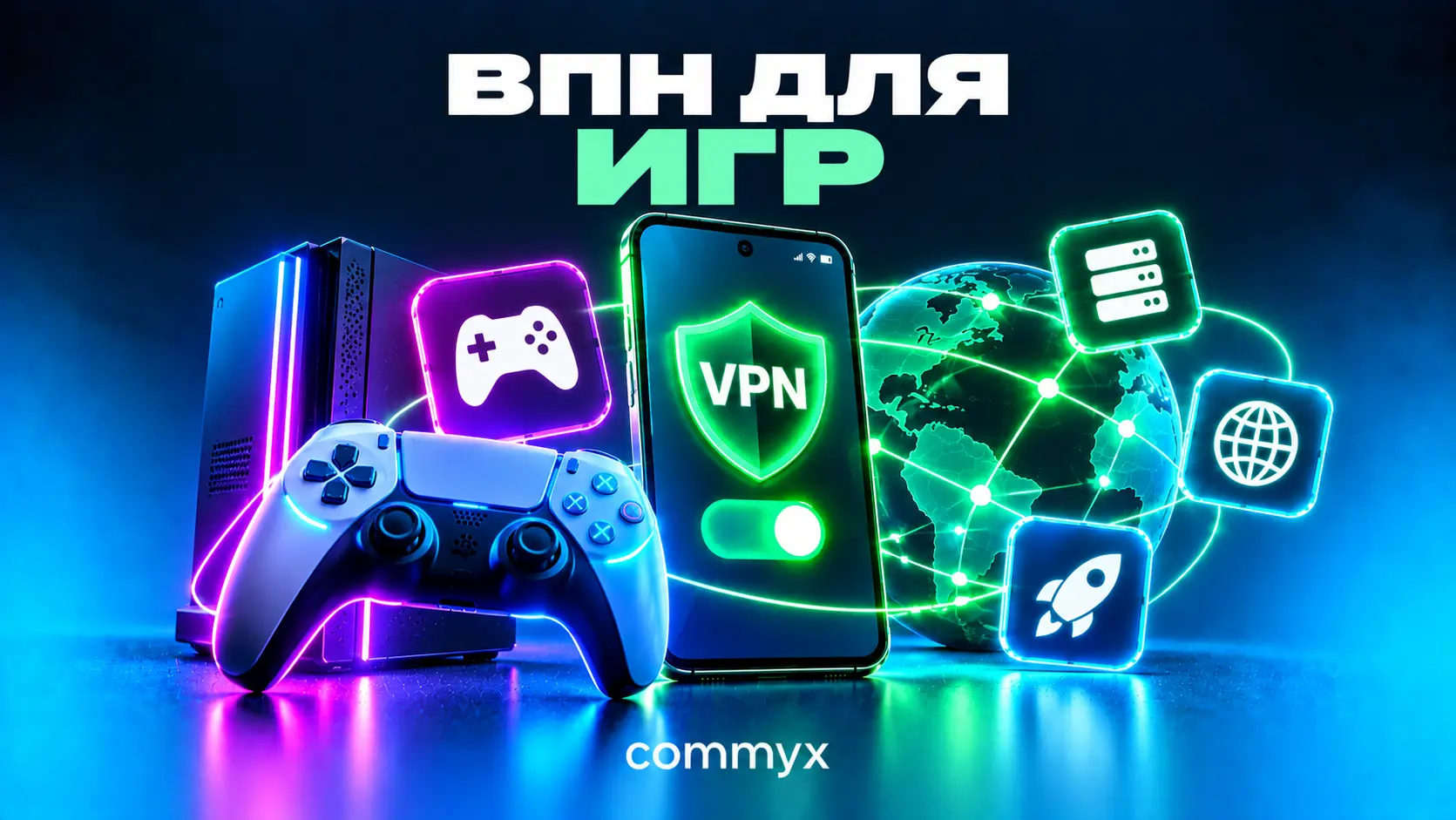 Неоновый VPN для игр